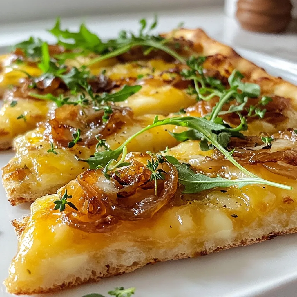 Caramelized Onion Gruyère Flatbread Tasty Treat