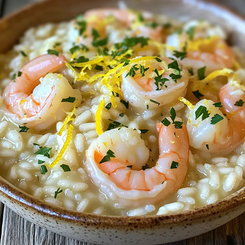 Lemon Garlic Shrimp Risotto Creamy and Rich Delight