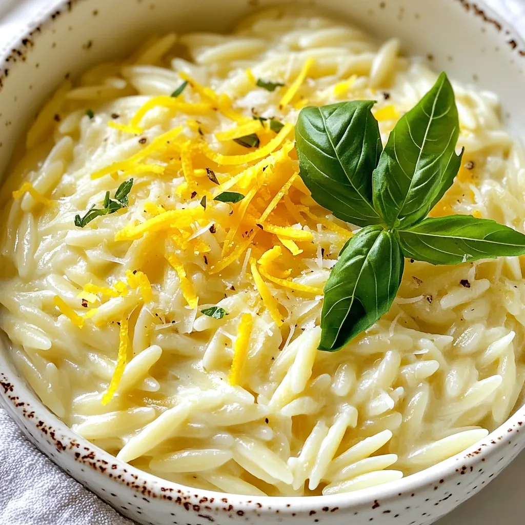 Creamy Lemon Parmesan Orzo Simple and Tasty Recipe