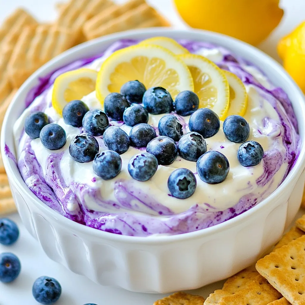 Blueberry Lemon Cheesecake Dip Creamy and Fresh Treat
