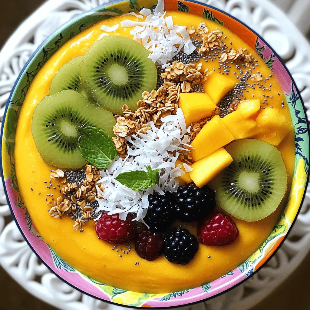Tropical Mango Smoothie Bowl Energizing Breakfast Delight