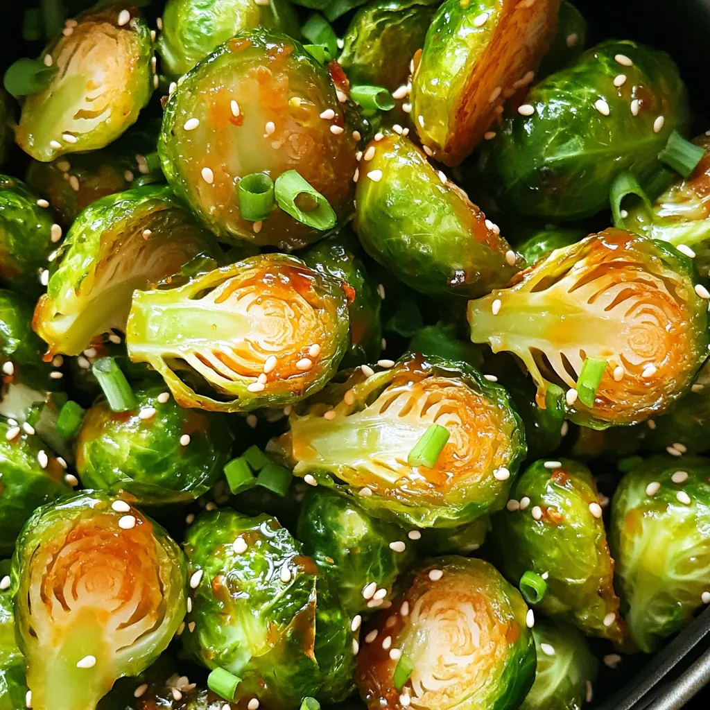 Air Fryer Honey Sriracha Brussels Sprouts Delight