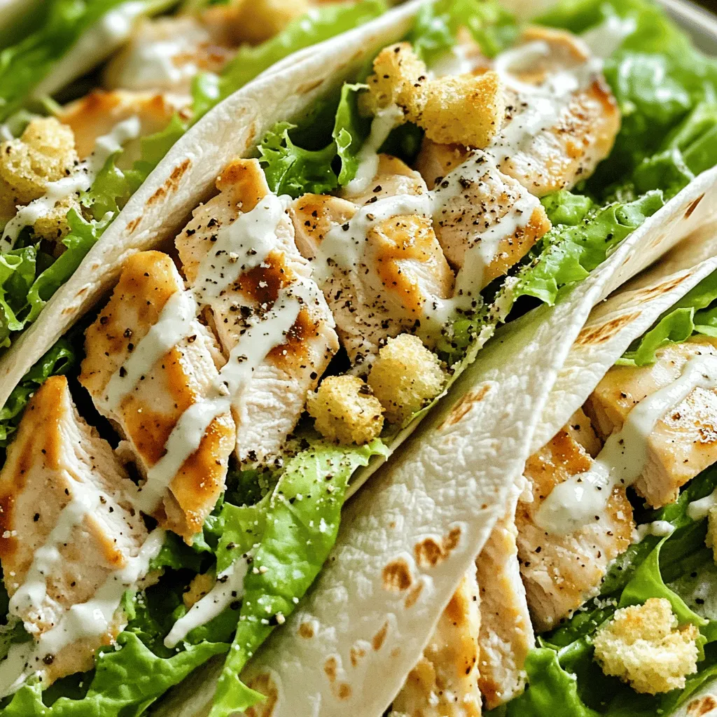 Classic Chicken Caesar Wraps Simple and Tasty Meal