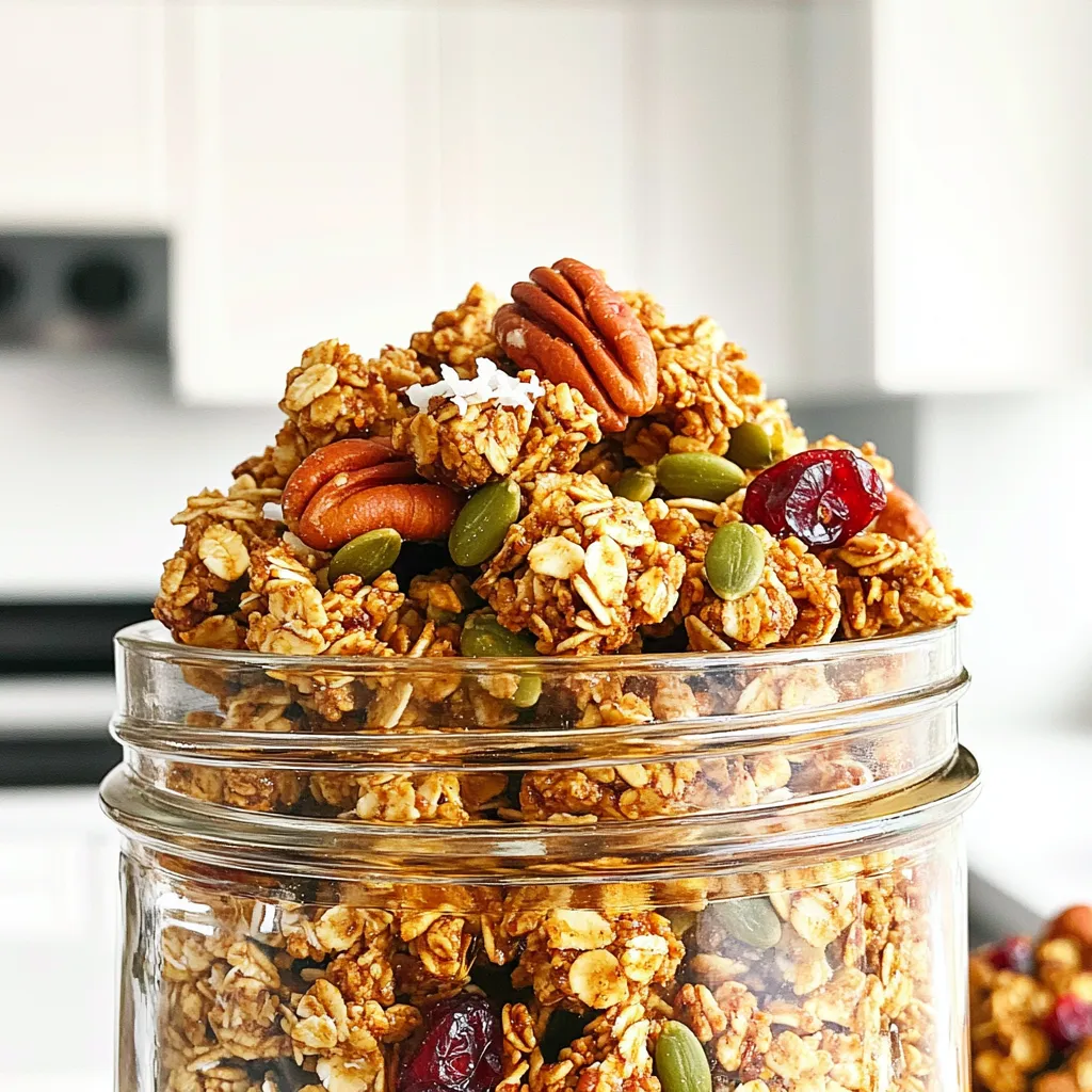 Spiced Maple Pecan Granola Clusters Healthy Snack Idea