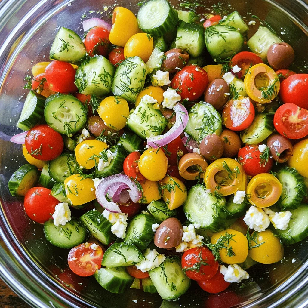 Cucumber Dill Greek Salad Refreshing and Simple Dish