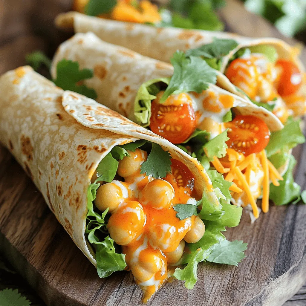 Buffalo Ranch Chickpea Wraps Tasty and Quick Meal