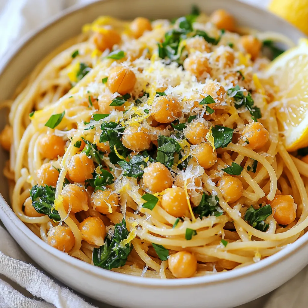 Lemon Garlic Chickpea Pasta Flavorful and Simple Meal