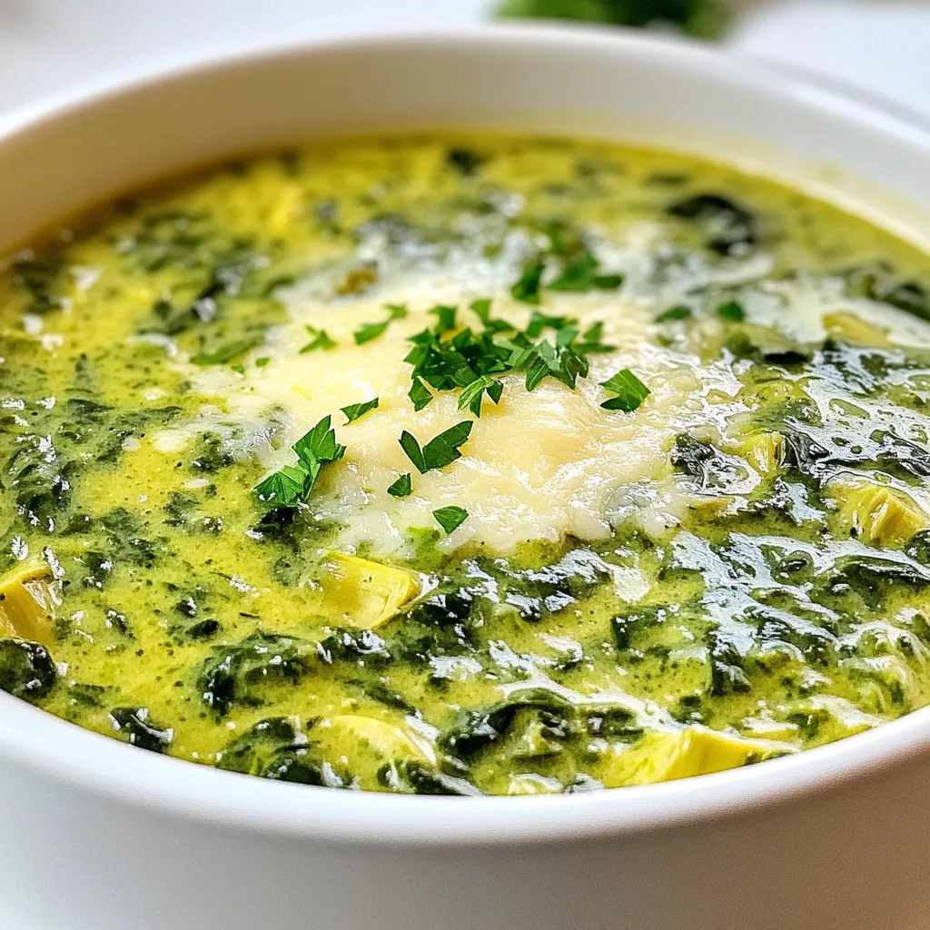 Creamy Spinach Artichoke Soup Rich and Flavorful Delight
