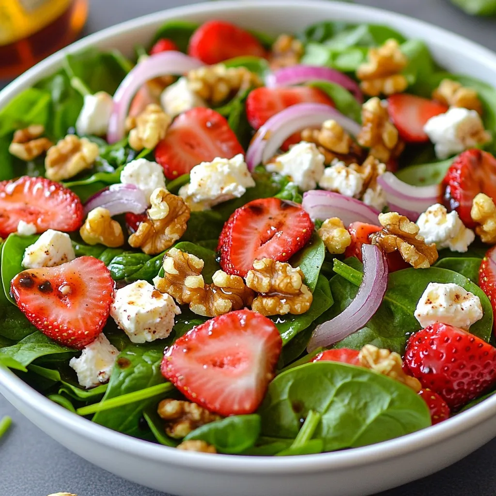 Savory Spinach Strawberry Feta Salad Treat