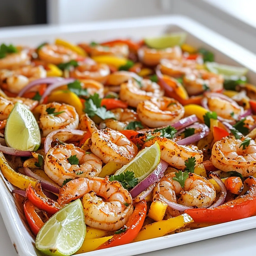 Sheet Pan Lemon Herb Shrimp Fajitas Simple Delight