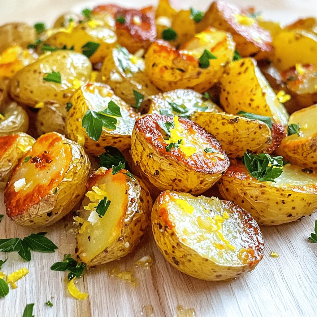 Greek Lemon Garlic Roasted Potatoes Flavorful Delight
