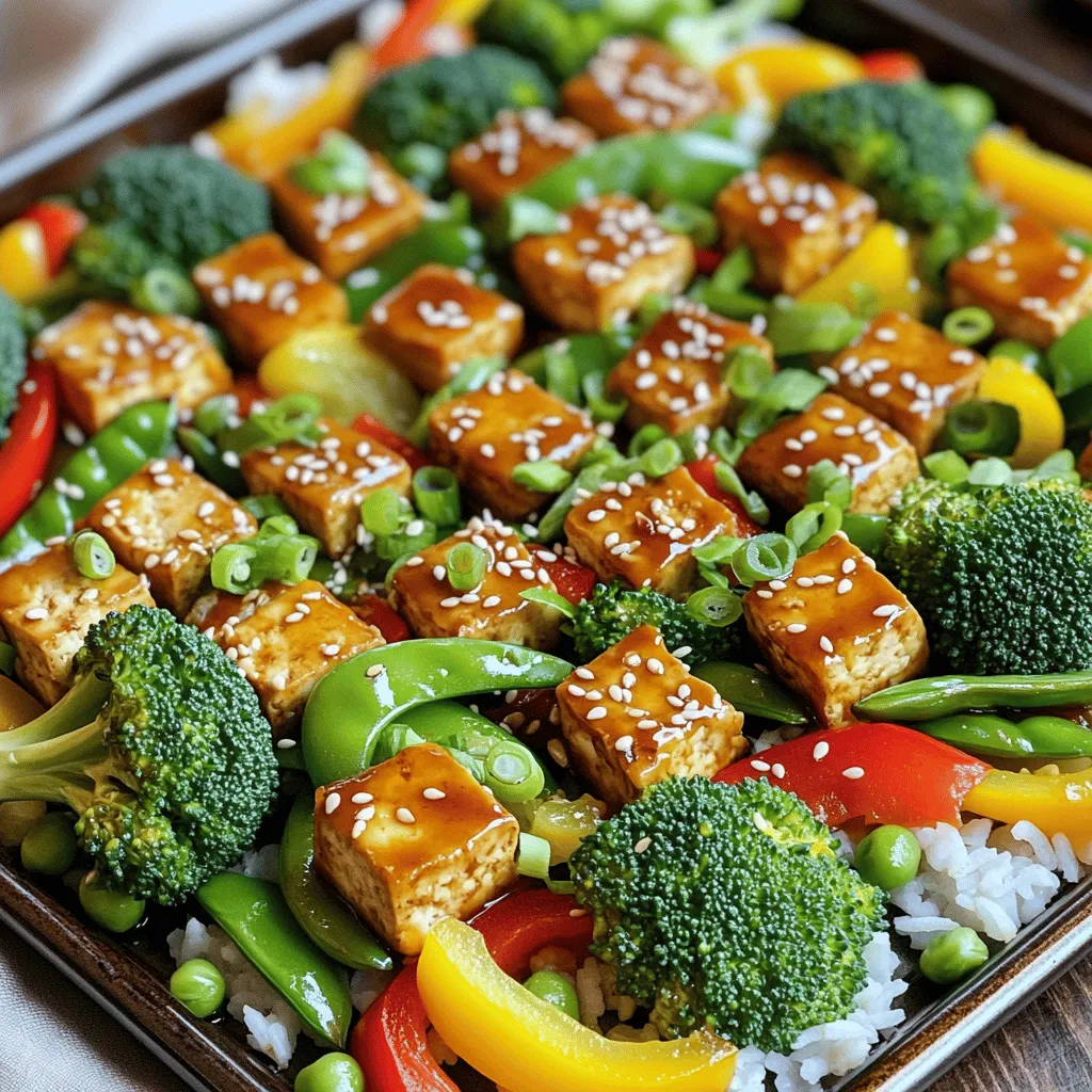 Teriyaki Tofu &#038; Veggies Sheet Pan Quick and Easy Dish