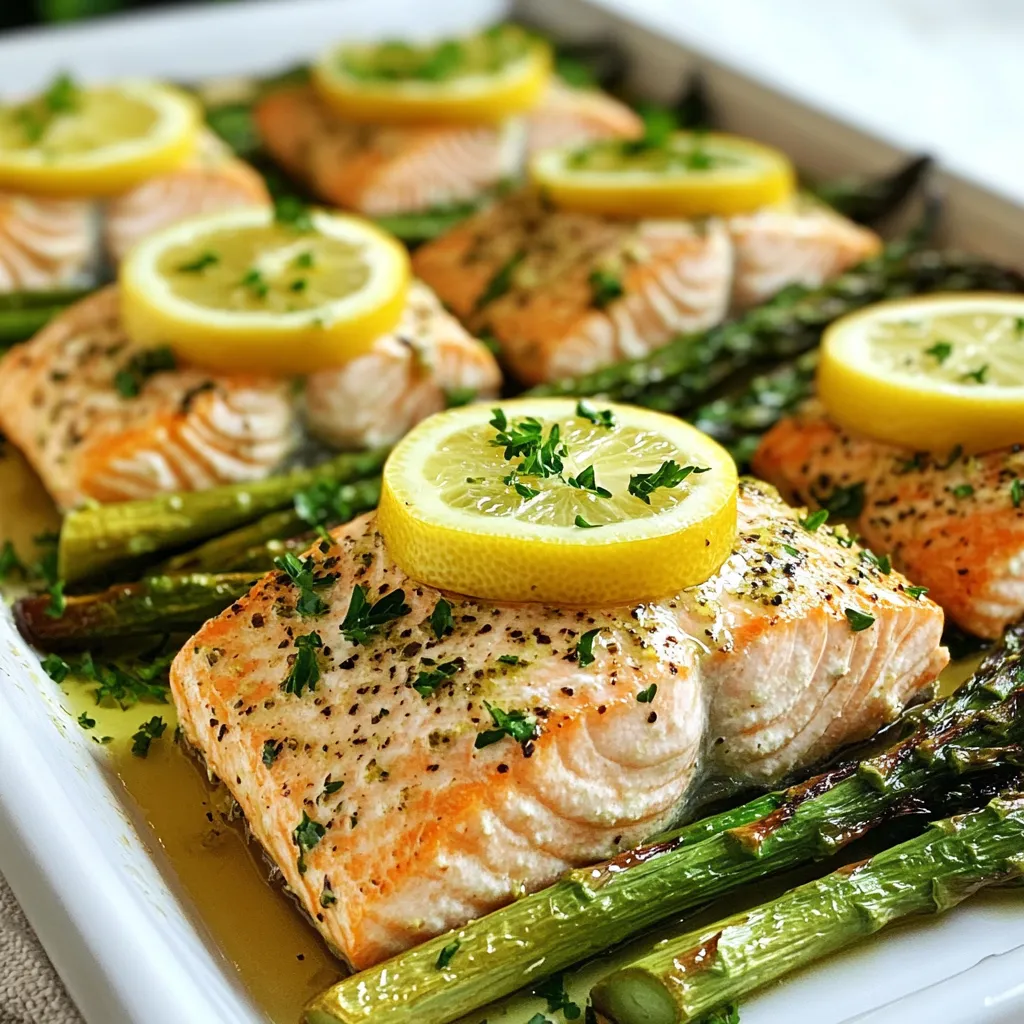 Sheet Pan Lemon Herb Salmon and Asparagus Delight