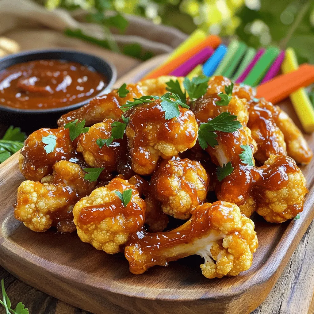 Honey BBQ Cauliflower Wings Crispy and Delicious Snack