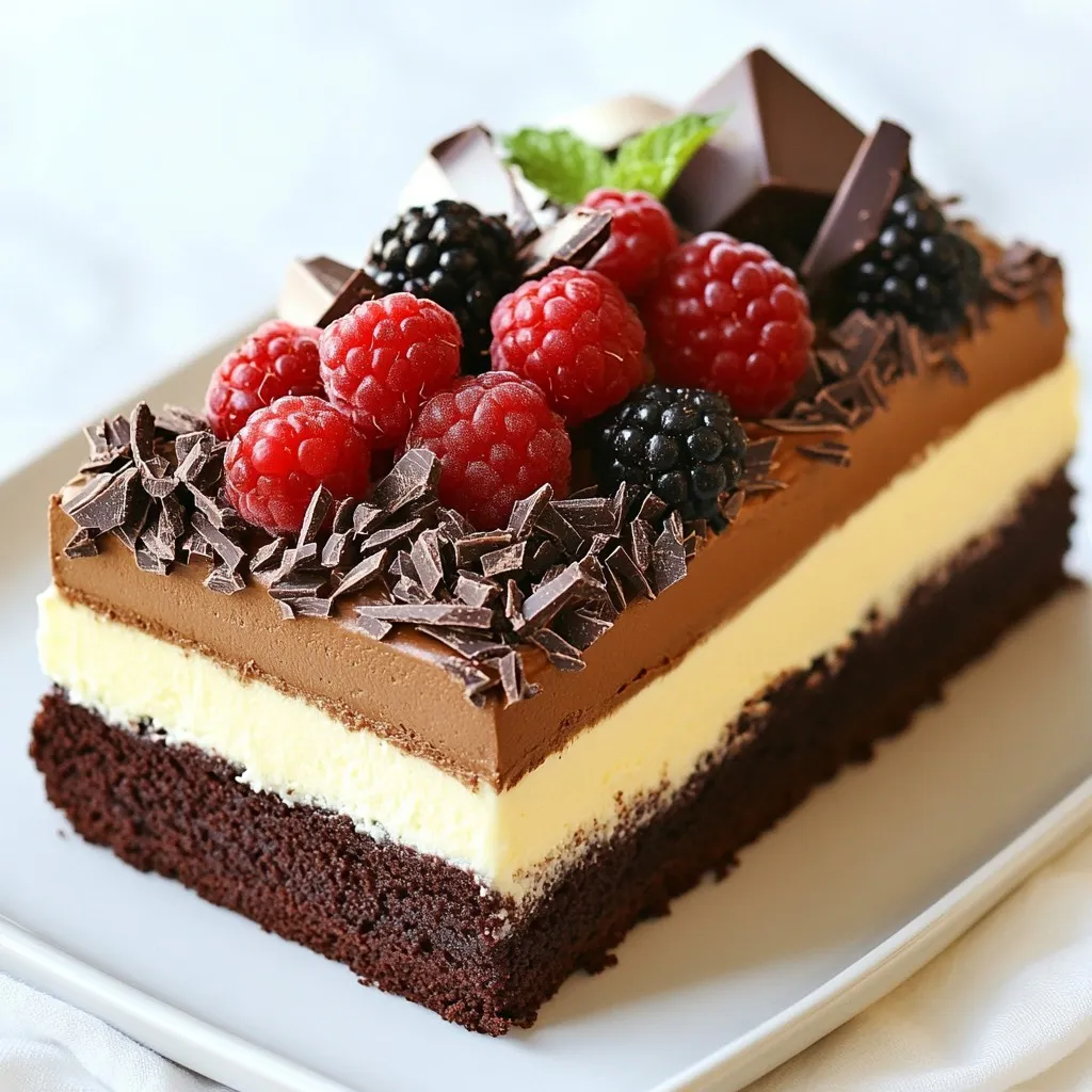 Triple Chocolate Mousse Cake Indulgent Dessert Recipe