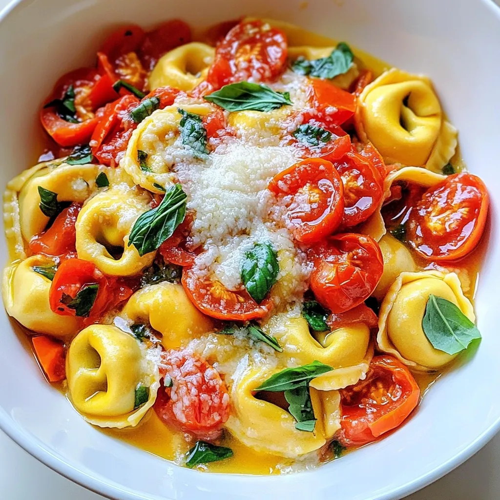 One Pot Tomato Basil Tortellini Quick and Tasty Meal