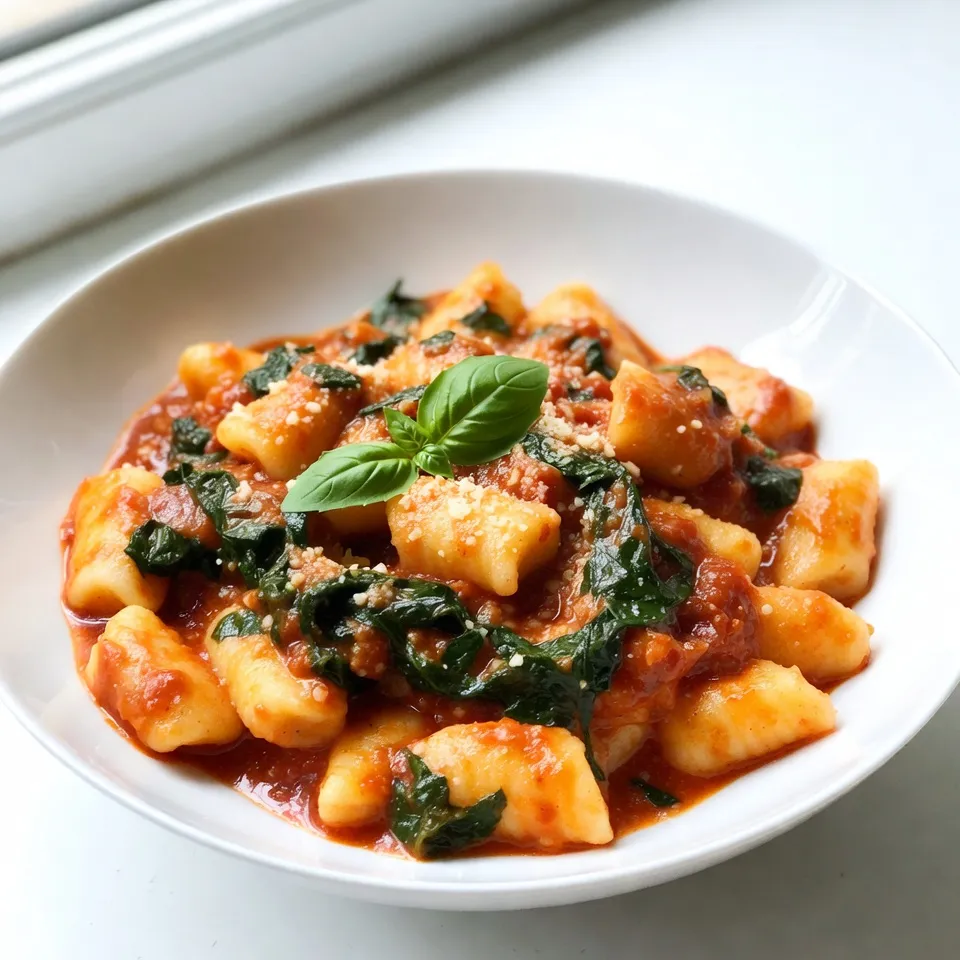 Creamy Tomato Spinach Gnocchi Tasty Dinner Delight