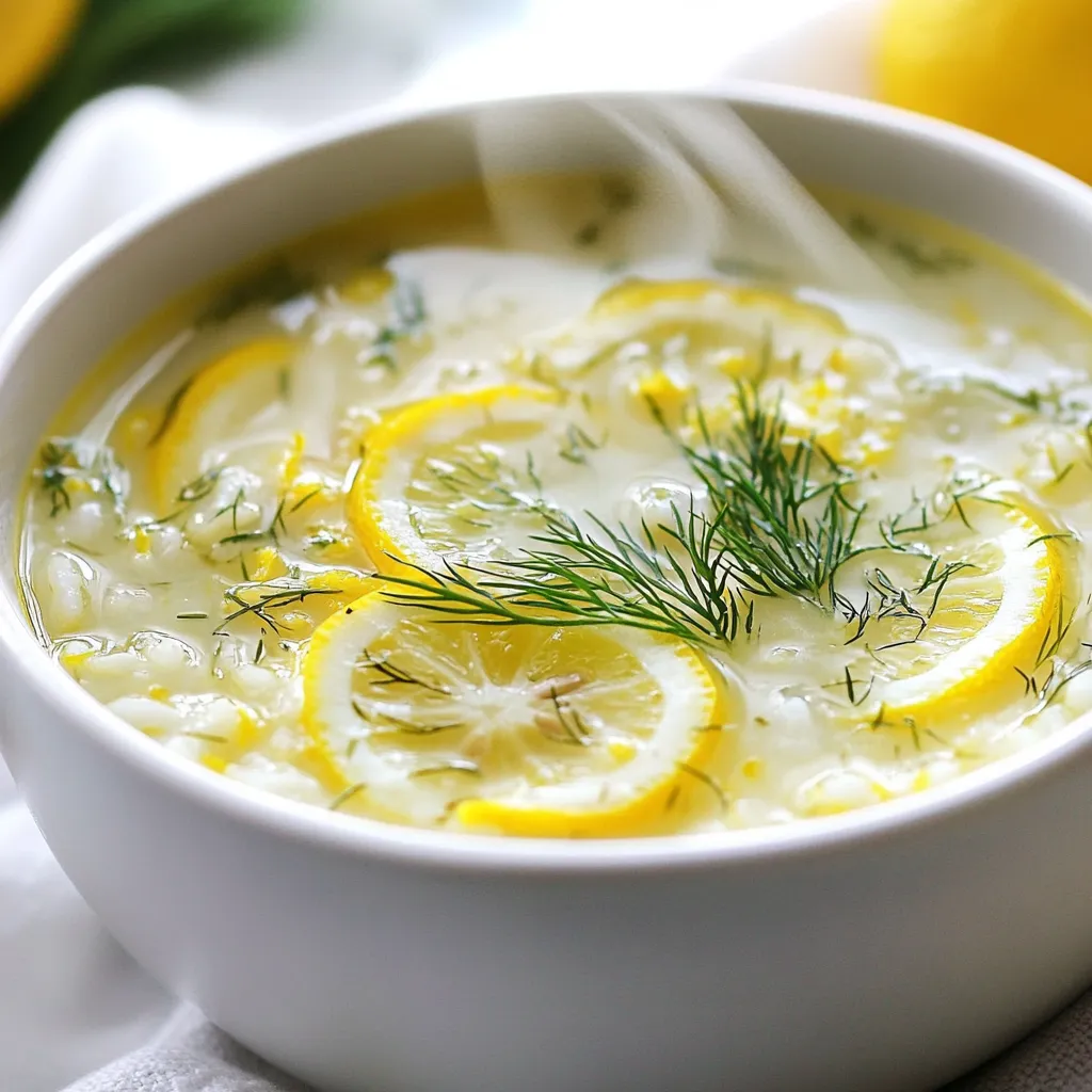 Greek Lemon Rice Soup Simple and Comforting Dish