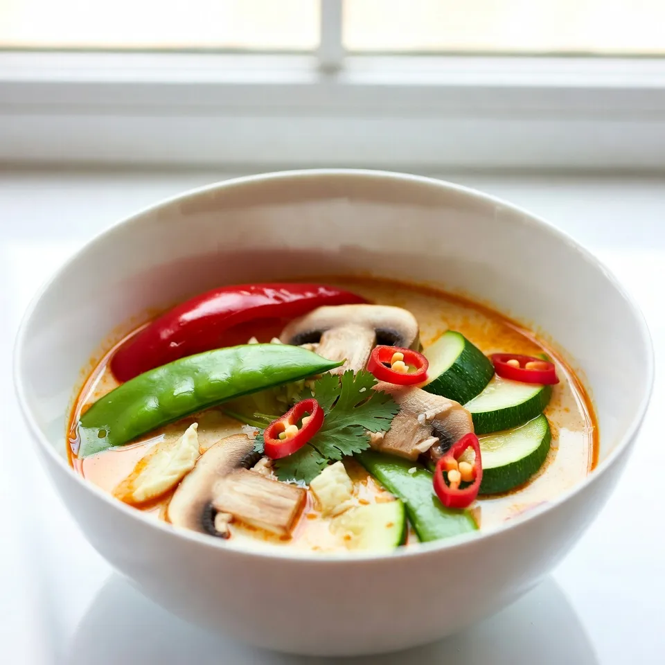 Spicy Thai Coconut Soup Flavorful and Nourishing Dish