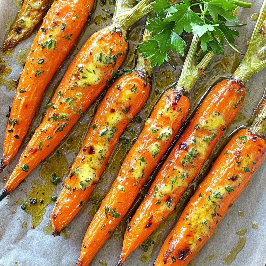 Garlic Herb Butter Roasted Carrots Flavorful Side Dish