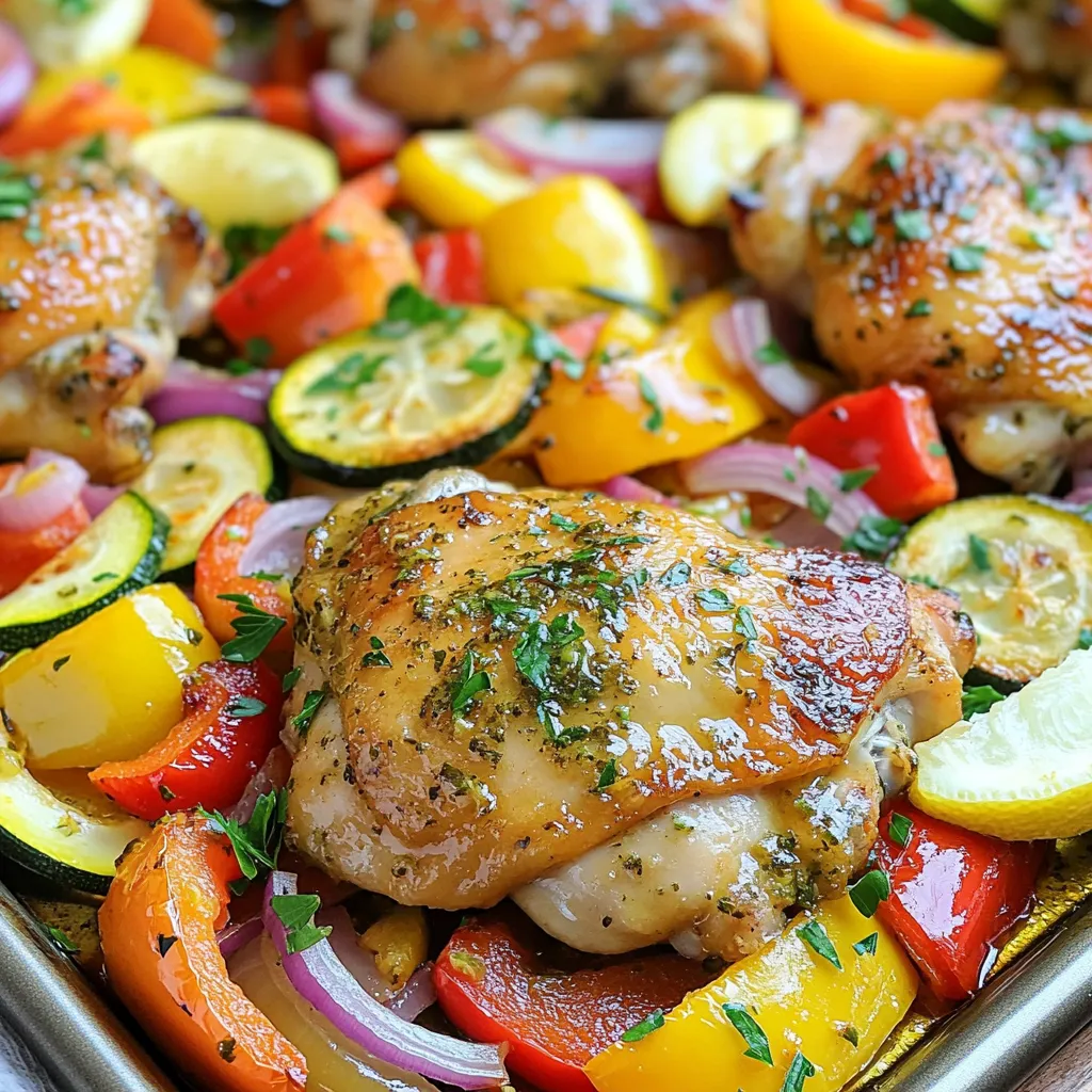 Sheet Pan Lemon Herb Chicken And Veggies Delight