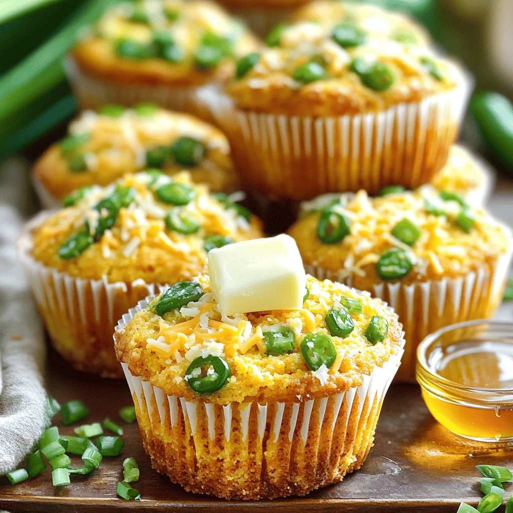 Jalapeño Cheddar Cornbread Muffins Easy and Flavorful