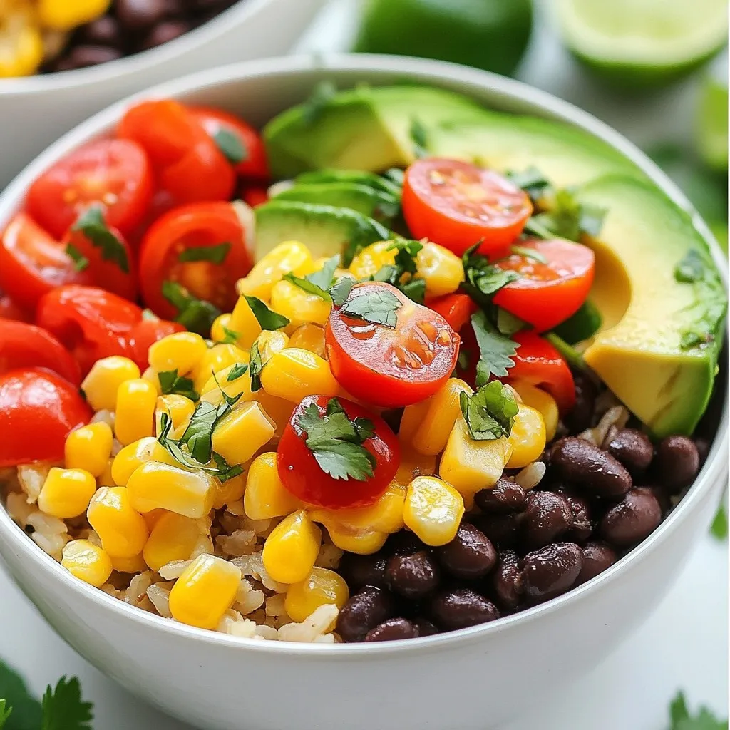 Veggie Packed Burrito Bowls Bursting with Flavor