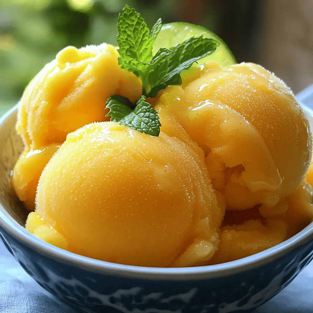 Mango Lime Sorbet Refreshing and Easy Summer Treat