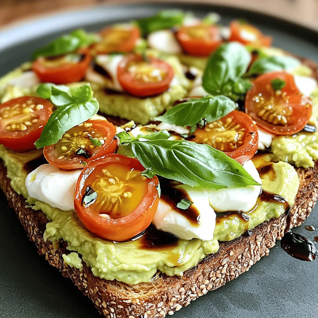 Caprese Avocado Toast Fresh and Flavorful Delight