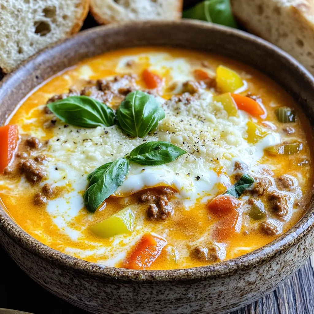 Slow Cooker Creamy Lasagna Soup Simple and Savory Dish