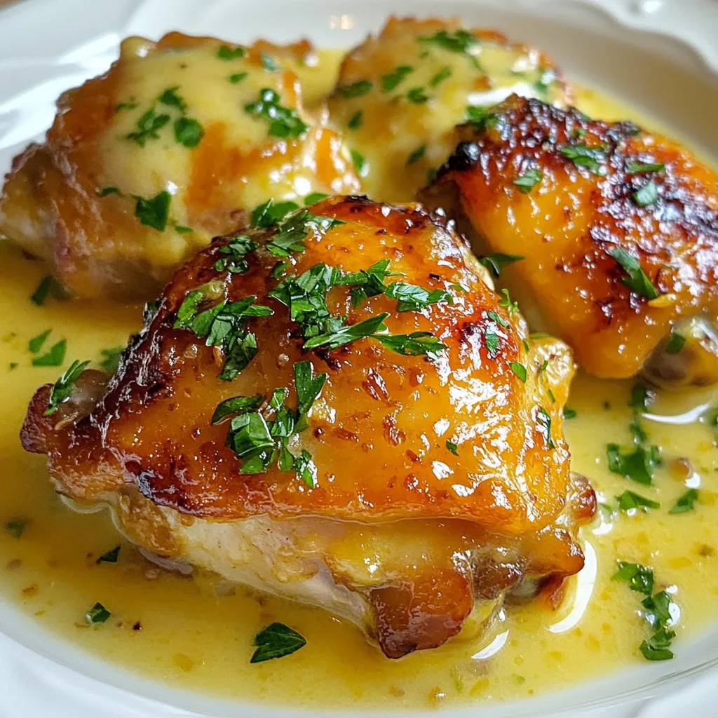 Creamy Roasted Garlic Chicken Thighs Dinner Delight