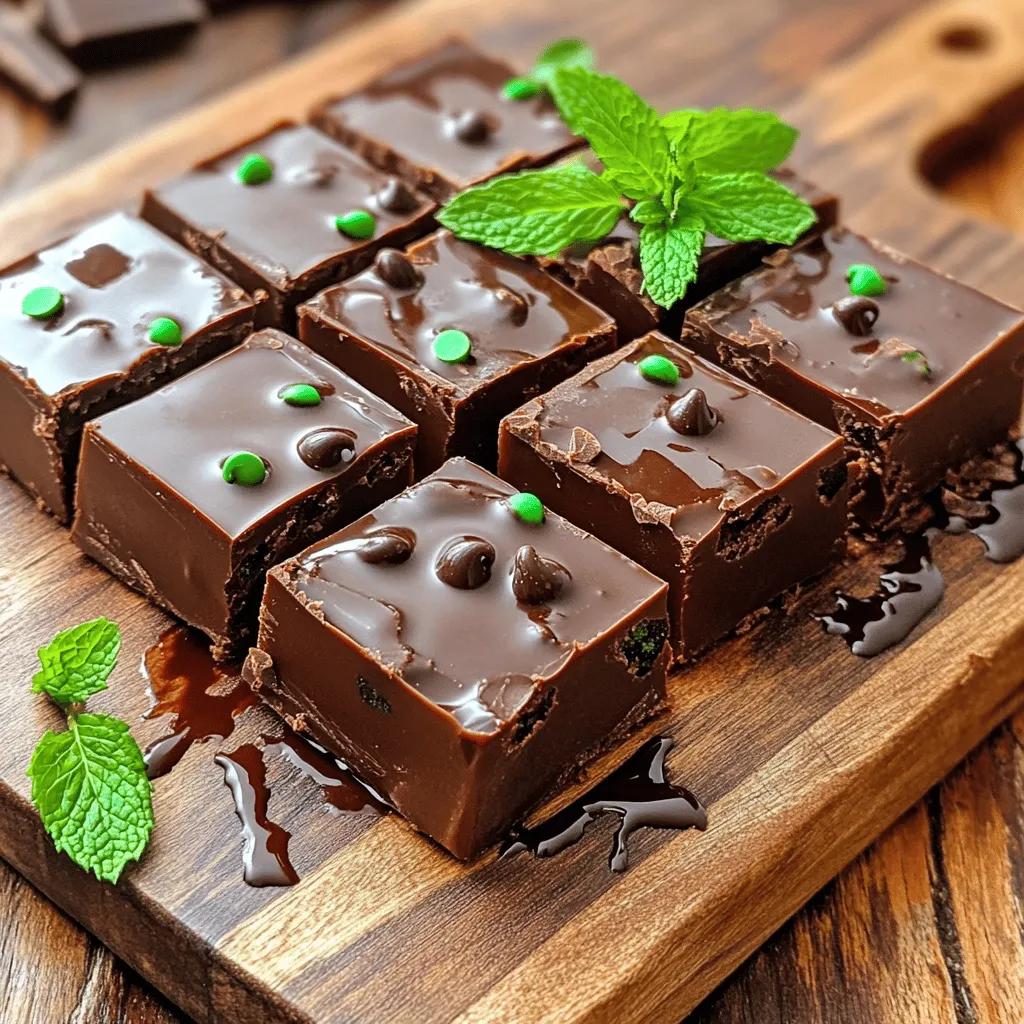 Mint Chocolate Chip Fudge Irresistible Dessert Treat