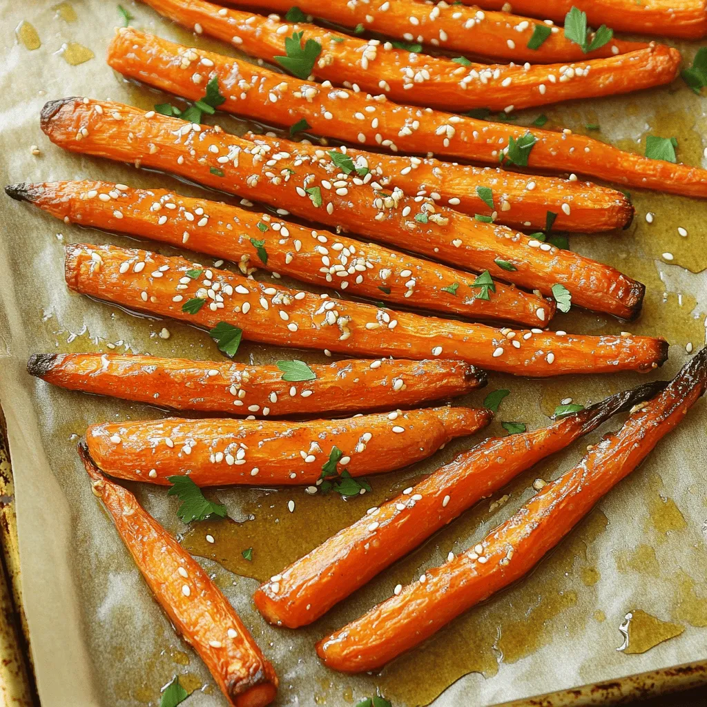 Honey Garlic Roasted Carrots Flavorful Side Dish Recipe