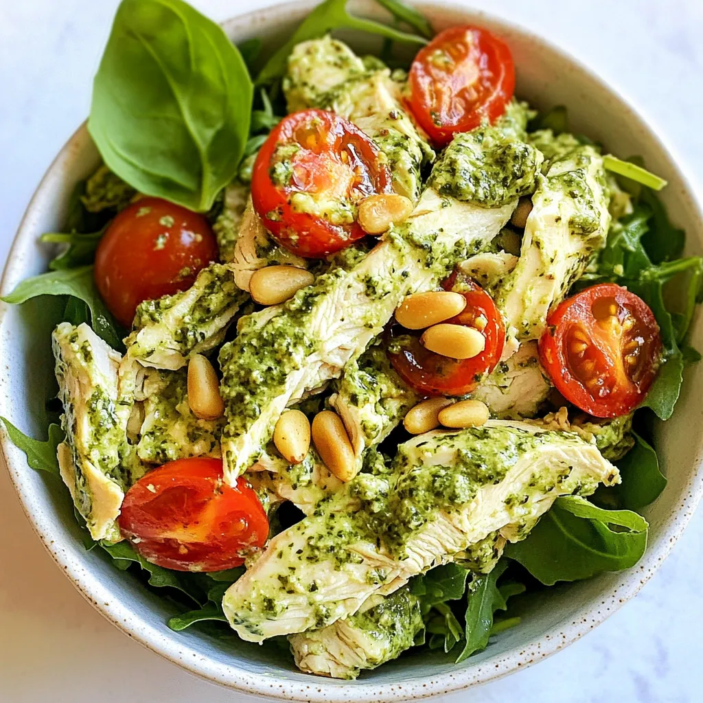 Creamy Pesto Chicken Salad Fresh and Flavorful Dish