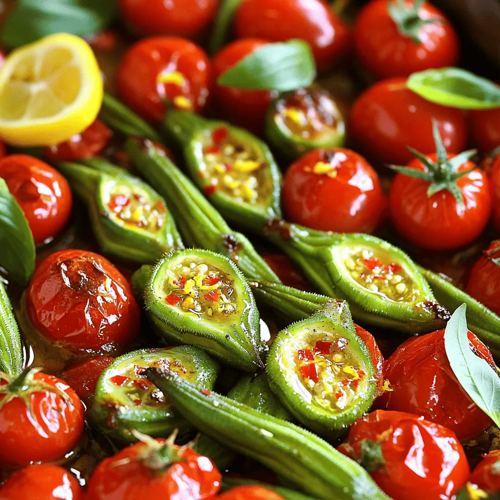 Roasted Okra and Tomatoes Flavorful Vegetable Dish