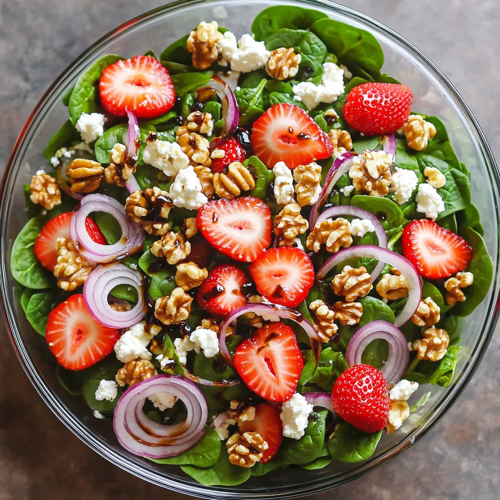 Balsamic Strawberry Spinach Salad Fresh and Flavorful