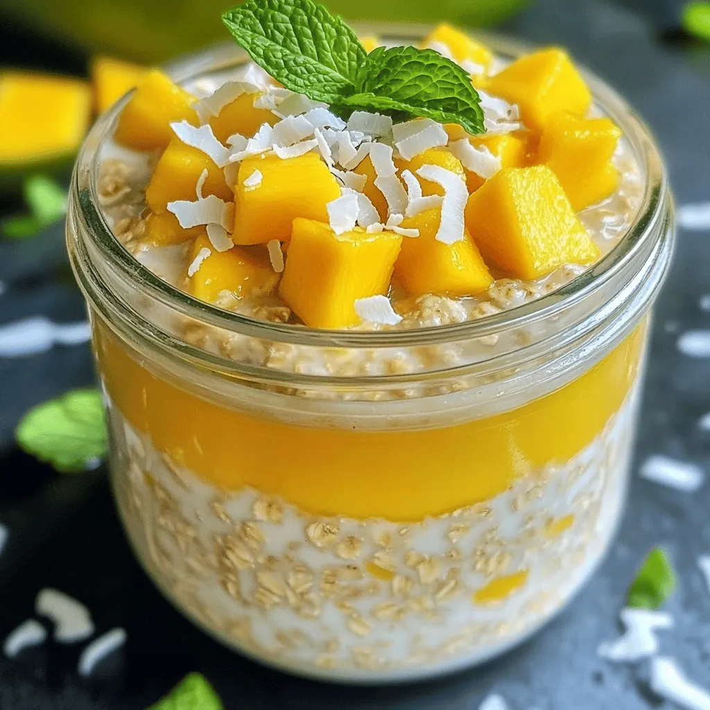 Mango Coconut Overnight Oats Tasty and Healthy Meal