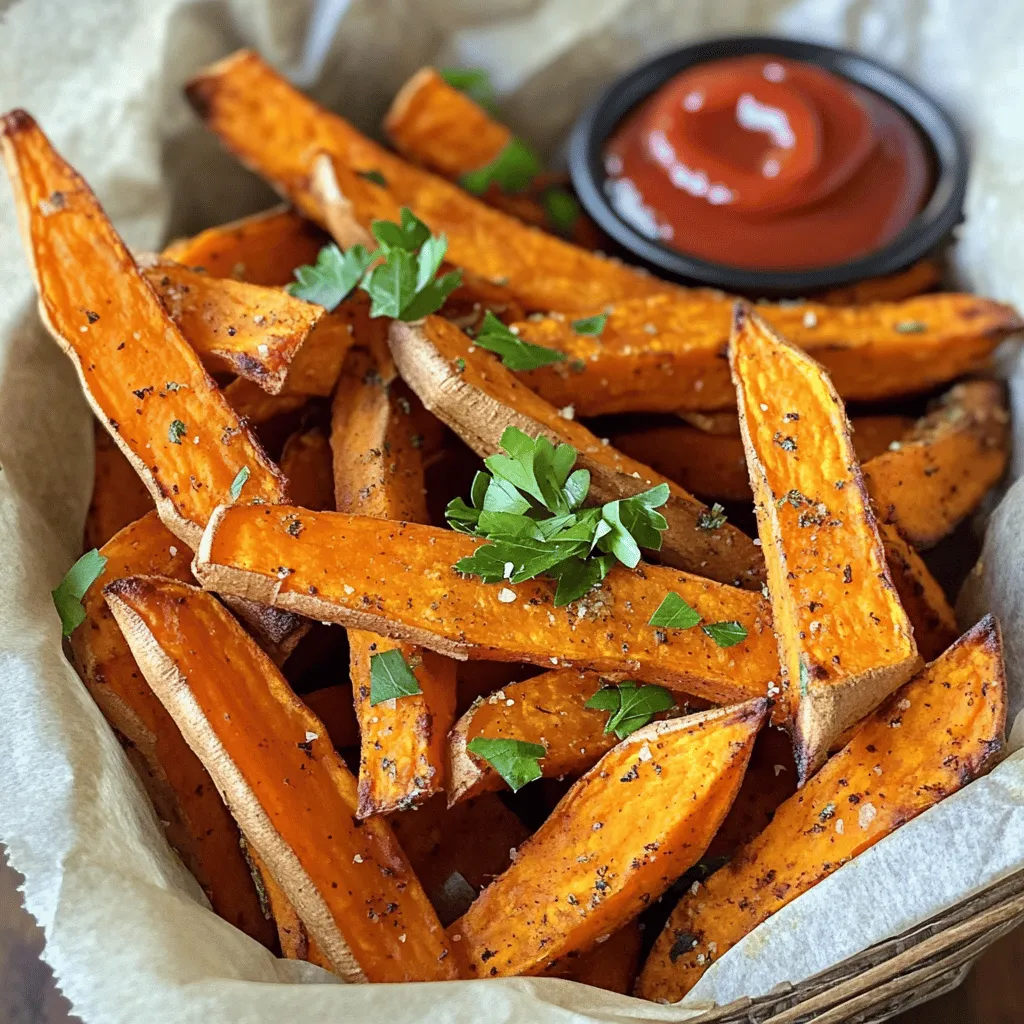 Roasted Garlic Herb Sweet Potato Fries Delightful Snack