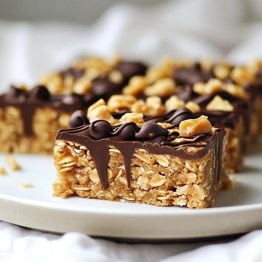Peanut Butter Chocolate Oat Bars Quick and Easy Treat