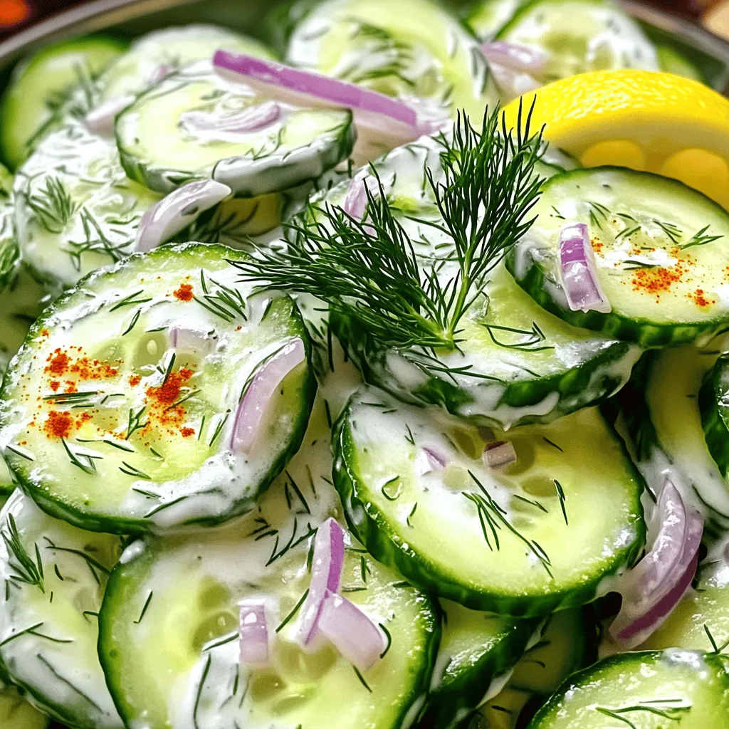 Creamy Cucumber Salad Fresh and Crisp Delight