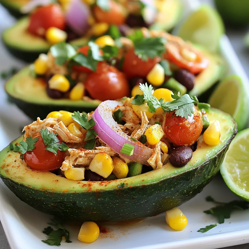 Cajun Chicken Stuffed Avocados Flavorful and Nutritious
