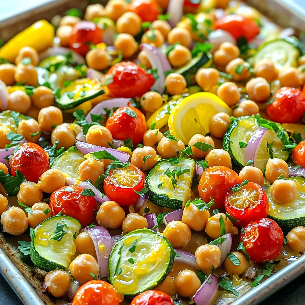 Sheet-Pan Lemon Garlic Chickpea Dinner Delight