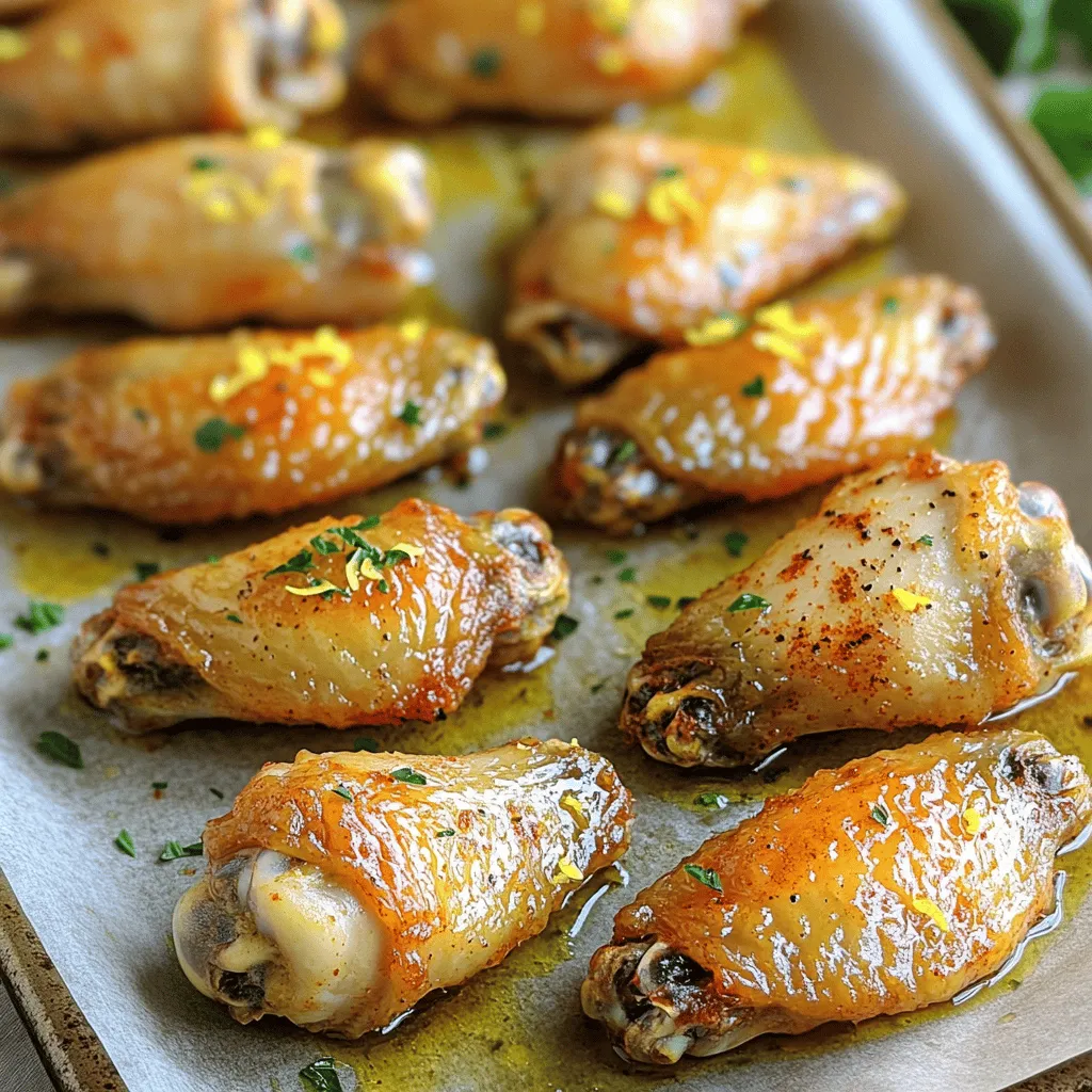 Baked Lemon Garlic Chicken Wings Flavorful and Simple