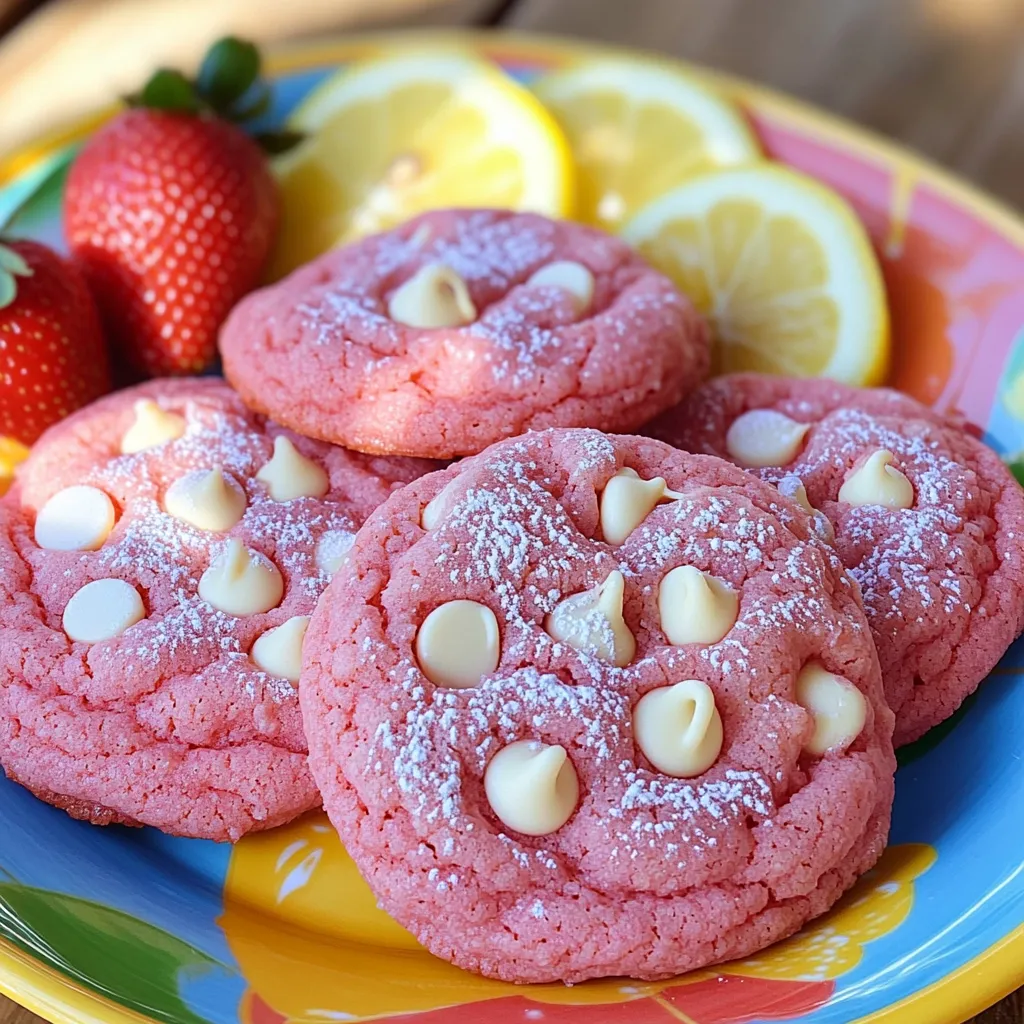Strawberry Lemonade Cake Mix Cookies Simple Treats