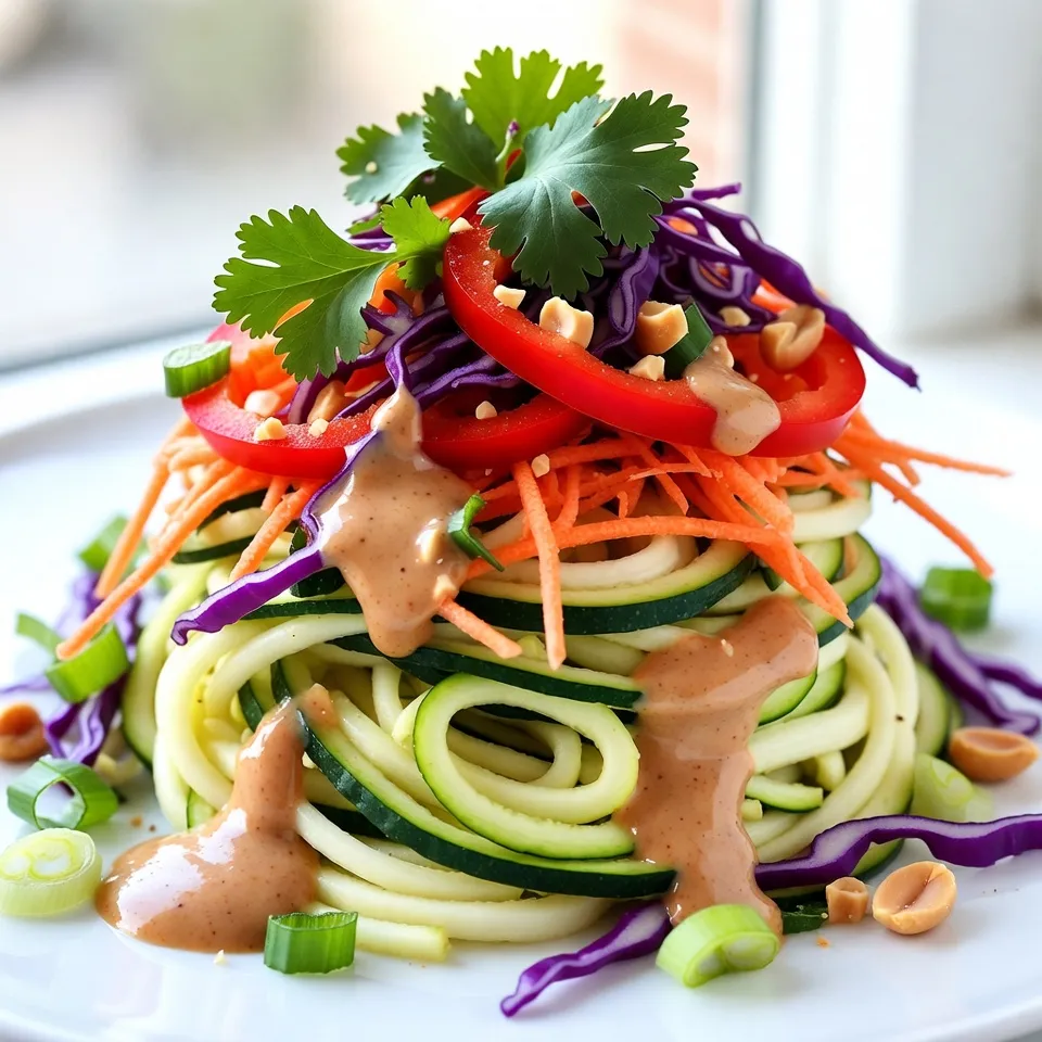 Spicy Thai Peanut Zoodle Salad Crunchy and Fresh