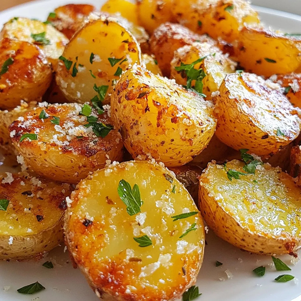 Garlic Parmesan Roasted Potatoes Crisp and Tasty Dish