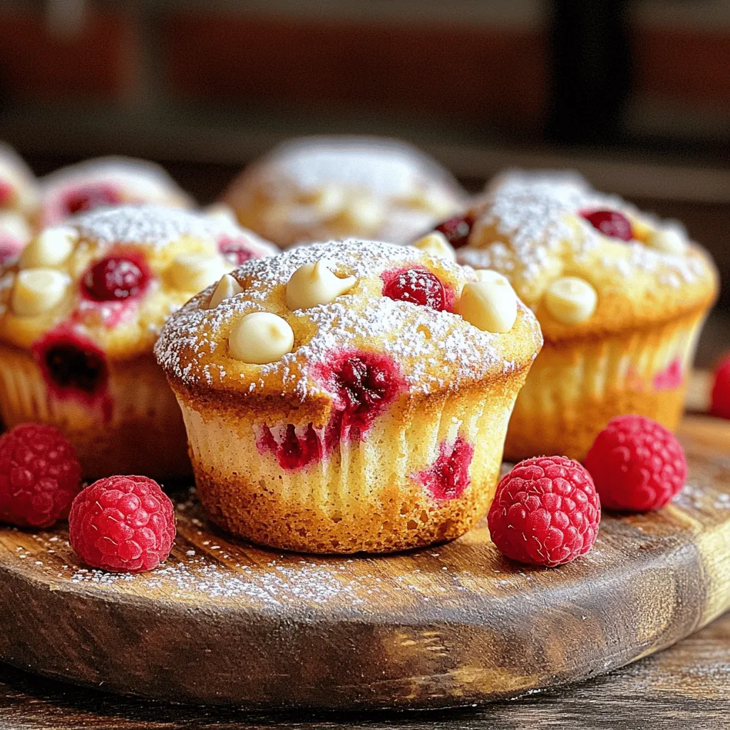 Raspberry White Chocolate Muffins Tasty and Simple Recipe