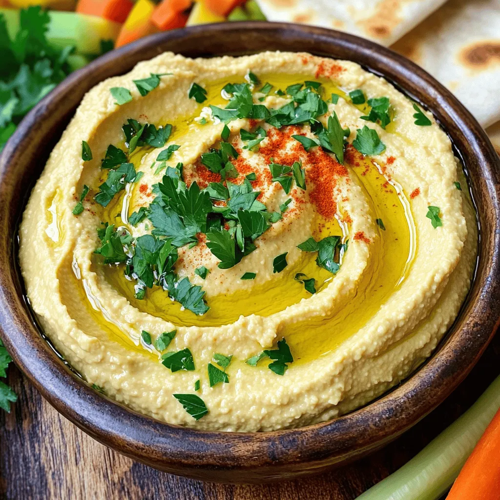 Creamy Roasted Garlic Hummus Flavorful Easy Dip