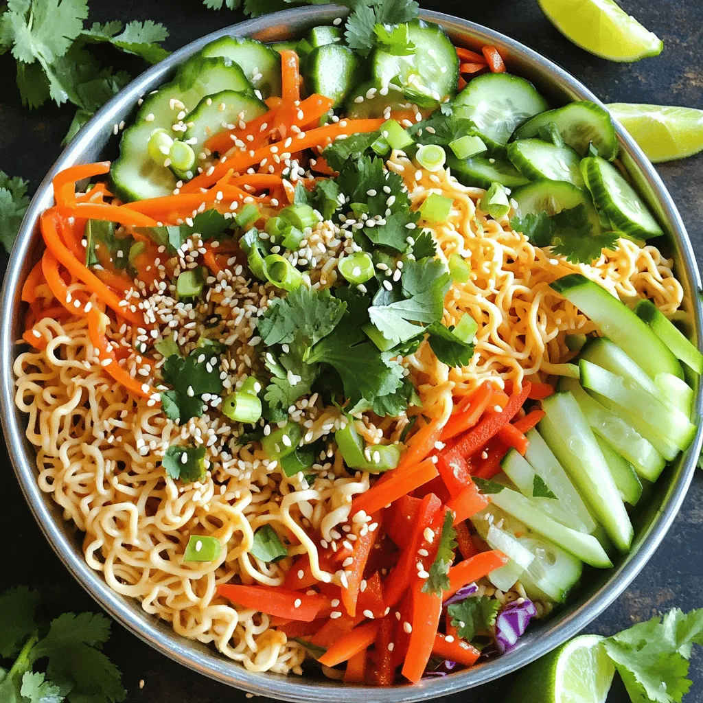 Sesame Garlic Ramen Salad Fresh and Flavorful Delight