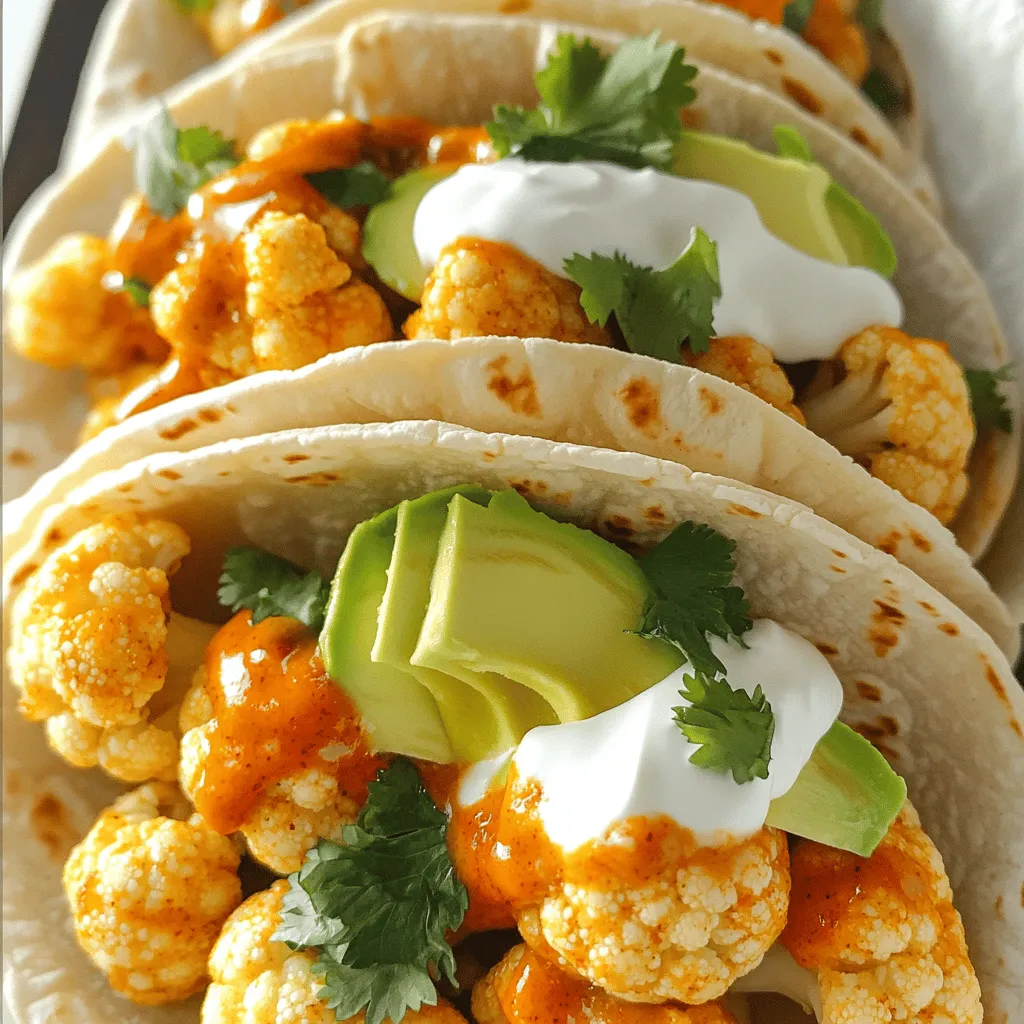 Air Fryer Buffalo Cauliflower Tacos Flavorful and Easy